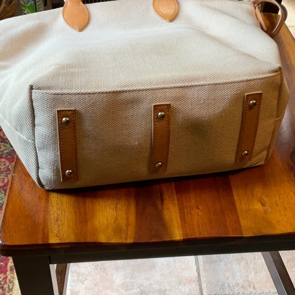 Awesome Dooney & Bourke canvas type fabric bag, beige - Picture 3 of 13